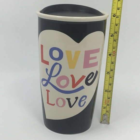 Starbucks Love Love Love Ceramic Traveller Tumbler with Lid Valentines - Picture 6 of 6